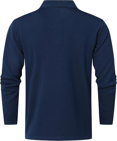 Men's Long Sleeve Polo Shirt Quick Dry Performance Tactical Shirts Daily Casual Stylish Collared Shirts for Men in Saudi Arabia
