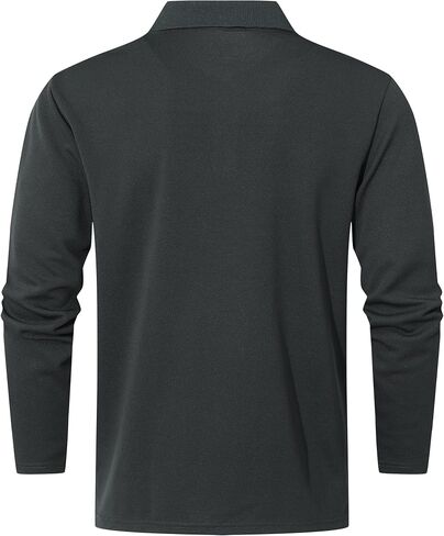 Men's Long Sleeve Polo Shirt Quick Dry Performance Tactical Shirts Daily Casual Stylish Collared Shirts for Men in Saudi Arabia