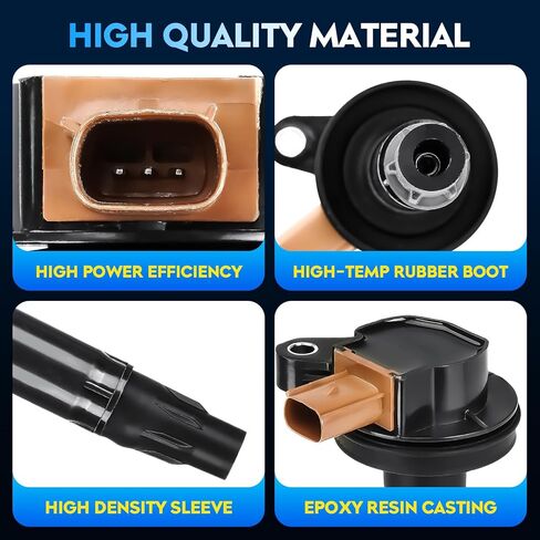 Ignition Coil Pack for Ford Expedition Explorer F150 Flex Lobo Police Interceptor Sedan Utility Taurus Transit 150 250 350 HD Lincoln MKS MKT Navigator, DG-549 IC749 UF-646 E1146 5C1871, 6 Pcs in Kuwait