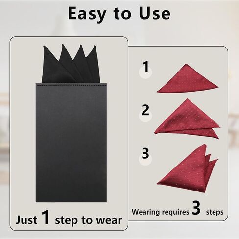 Prefolded Pocket Squares for Men, Suit Mens Handkerchiefs, Men Pocket Square Hankies for Party Banquet Prom Wedding in Saudi Arabia