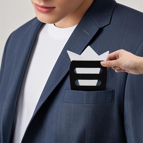 Mens Handkerchiefs with Pocket Square Holder, Solid Color Cotton Handkerchiefs for Men Suits Wedding Business Party in Saudi Arabia