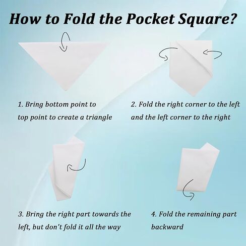 Mens Handkerchiefs with Pocket Square Holder, Solid Color Cotton Handkerchiefs for Men Suits Wedding Business Party in Saudi Arabia