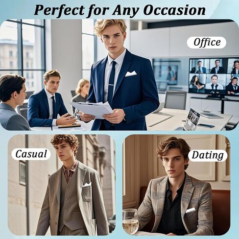 Mens Handkerchiefs with Pocket Square Holder, Solid Color Cotton Handkerchiefs for Men Suits Wedding Business Party in Saudi Arabia