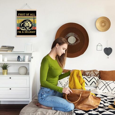 Trendy Retro What If It All Works Out Wall Art, Positive Affirmations Wall Decor, Positive Quotes Black and White Canvas Wall Art Poster Hanger Frame for Home Office Apartment Decor,12x16 Inches in Kuwait