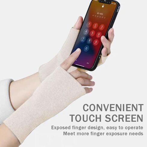 Fine Velvet Half Finger Gloves,Touchscreen Driving Typing Phone Stretchy Cotton Knit Mittens for Women Man in Saudi Arabia