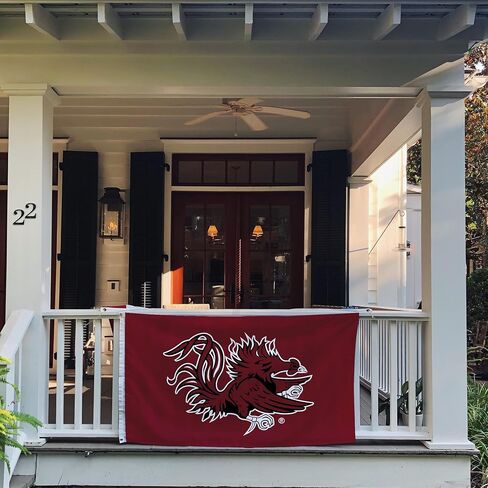 لافتات علم جامعة كارولينا الجنوبية بصبار الصحراء Gamecocks USC Cocky Flag لافتات 100% بوليستر للاستخدام الداخلي والخارجي 3x5 أقدام (تصميم C) in Kuwait