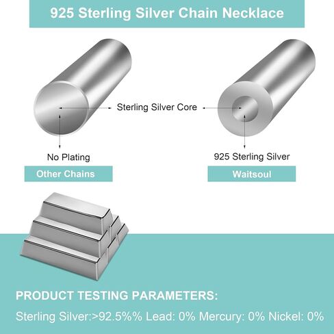 925 Sterling Silver Rope Chain Lobster Clasp 2/2.5/3/4/5mm Gold/Silver Chain for Men Women Silver Necklace Chain 16/18/20/22/24/26/30 Inches in Saudi Arabia