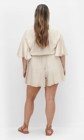 City Chic Women's Plus Size Playsuit - Harlow Lace Embroidered in Saudi Arabia
