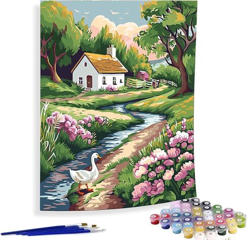 Paint by Numbers for Adults Flower, DIY Oil Painting Sunflower Acrylic Paint by Number Kits for Kids Adults Beginner for Home Wall Decor 16x20 inch in Saudi Arabia