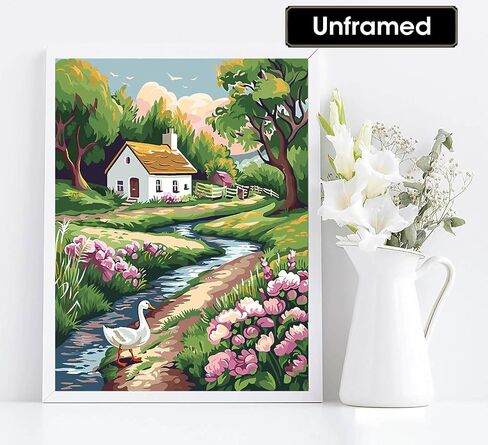 Paint by Numbers for Adults Flower, DIY Oil Painting Sunflower Acrylic Paint by Number Kits for Kids Adults Beginner for Home Wall Decor 16x20 inch in Saudi Arabia
