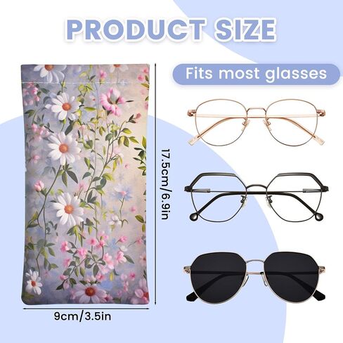 3pack soft eyeglass cases for women,glasses case,sunglasses case,eye glass case,glasses case multiple pairs in Saudi Arabia