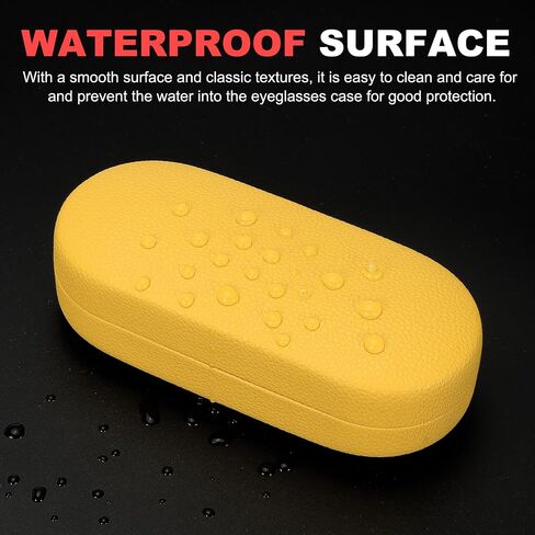 PATIKIL Hard Shell Eyeglasses Case, PU Leather Large Glasses Case Litchi Grain Protective Sunglasses Organizer for Women Men in Saudi Arabia