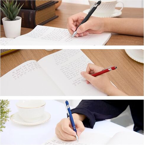 Gel Pens, Pens Fine Point Smooth Writing Pens, Black Ink Cute Pens 0.7 Mm Ballpoint Pens Office Desk Accessories, Retractable Aesthetic Journaling Pens School Office Supplies for Women & Men in Kuwait