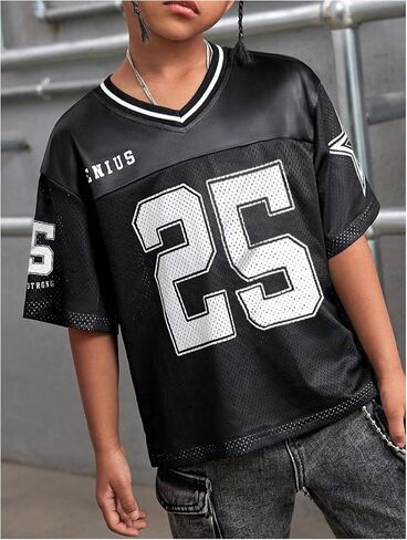SOLY HUX Toddler Girl's Graphic T-Shirts Short Sleeve V Neck Tee Shirts Jersey Tops Y2k Streetwear in Kuwait