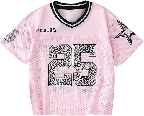 SOLY HUX Toddler Girl's Graphic T-Shirts Short Sleeve V Neck Tee Shirts Jersey Tops Y2k Streetwear in Kuwait