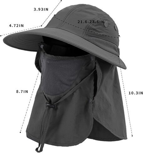 UPF 50+ Water - Resistant Summer Fishing Hat with Removable Mask for Outdoor Enthusiasts in Saudi Arabia