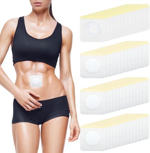 54Pcs Castor Oil Pack Wrap in Belly Button for Liver Detox, Highly Absorbent Self-Adhesive Castor Oil Wrap Organic Cotton, No Wash, Easy to Use, Anti-Seepage(Oil Not Included) in Kuwait