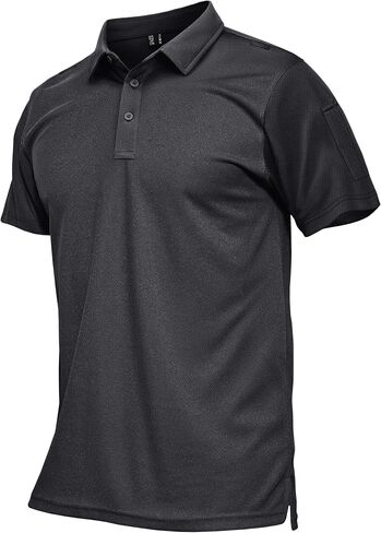 MAGCOMSEN Men's Polo Shirts Tactical UPF 50+ Quick Dry Performance Short Sleeve Work Golf Shirts Lightweight Collared Pique in Saudi Arabia