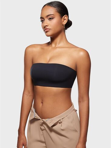 INLYRIC Women's Inbarely Strapless Bandeau Bra Bralette Tube Top Seamless Comfortable Stretchy Non Padded Bras Tops in Saudi Arabia