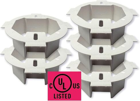 iMBAPrice BE1R (UL Listed) 1-Gang 4.35-Inch x 1.5-Inch Plastic Electrical Ceiling Box Extender for 3.5" and 4" Round or Octagonal Boxes in Saudi Arabia