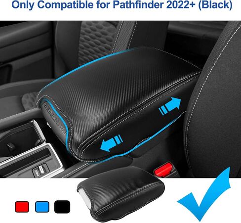 2022 2023 2024 2025 Pathfinder Center Console Cover for Nissan Pathfinder (S/SV/SL/Rock Creek/Platinum), Waterproof&Anti-Scratch Leather Pathfinder Armrest Cover 2025 Pathfinder Accessories in Saudi Arabia