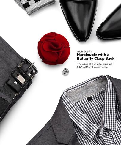 Rose Flower Lapel Pin for Men - Men's Rose Pin and Boutonniere in Saudi Arabia