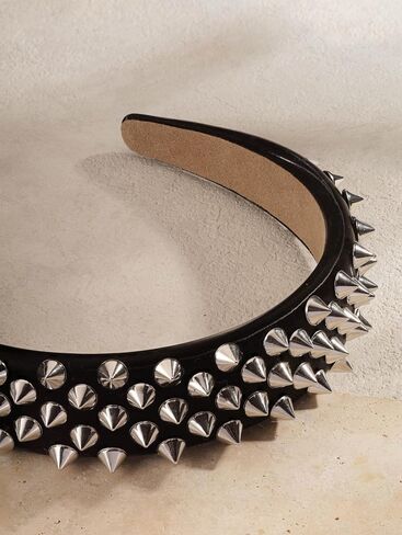 Sacina Gothic Emo Punk Grunge Black Spike Headband, Goth Hair Accessories, Goth Halloween Hair Accessories in Saudi Arabia