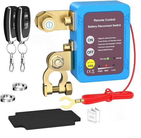 12v 240A Remote Battery Disconnect Switch, Upgrade Smart Voltage Car Kill Switch, Anti - Theft, to Prevent Battery Drain, for 1 Unit Car, Truck, RV (Flat Installation) in Saudi Arabia