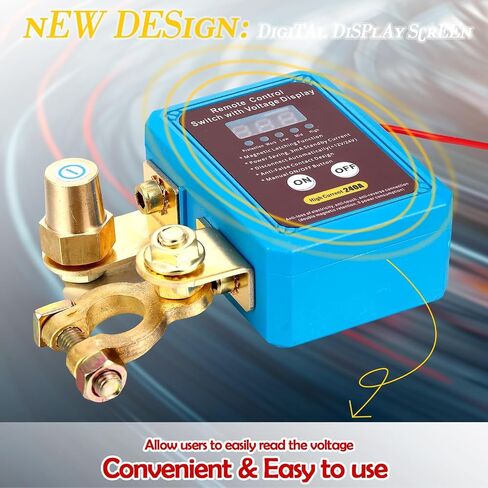 12v 240A Remote Battery Disconnect Switch, Upgrade Smart Voltage Car Kill Switch, Anti - Theft, to Prevent Battery Drain, for 1 Unit Car, Truck, RV (Flat Installation) in Saudi Arabia