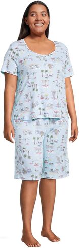 Karen Neuburger womens Plus Size Novelty Print Short Sleeve Bermuda Set in Saudi Arabia