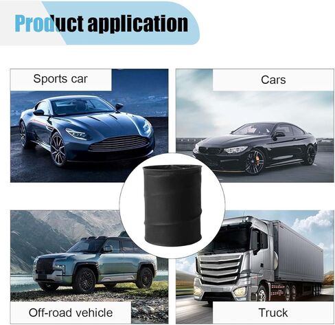 Collapsible Trash Can Car Garbage Bag - Leather Pop-up Car Trash Bin with Elastic Band - Hanging Foldable Garbage Can Vehicle Waste Basket Bin - Double-Layer Washable Bag for Cars Camping (Black) in Kuwait