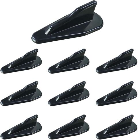 10PCS Rear Diffuser Car Shark Fin Spoiler Kit, Black Mini Spoiler Roof Wing, Auto Rear Tail Wing Compatible with Air Vortex Generator, Universal Car Decoration Accessories (Black) in Kuwait