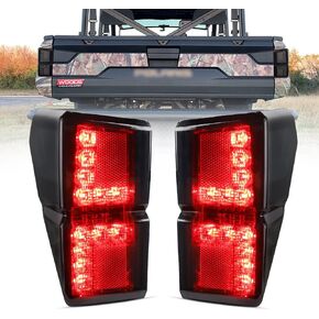 UTV Ranger Tail Light Assembly LED Taillights Rear Brake Stop Lights Accessories Replace #2413766 Compatible with Polaris Ranger 1000/1000 Crew/ 1000 XP/ 1000 XP Crew 2018-2022(2 PCS) (Black)