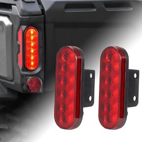 A & UTV PRO Defender LED Tail Light Kit, Rear Brake Taillights Assembly for 2016-2020 Can Am Defender MAX HD5 HD8 HD9 HD10 Stop Lamps Accessories, Replace OEM #710004257, Smoked, 2PCS