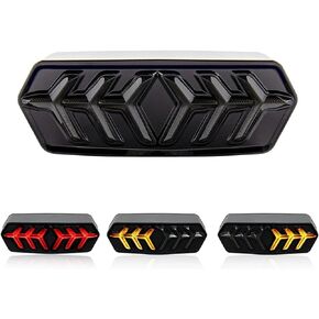Anki HappiGo Motorcycle LED Integrated Tail Light with Sequential Flowing Turn signal Running lamp Motorbike Brake Rear Taillight Compatible with Honda GROM MSX125/SF CB650F CBR650F CTX700N (Red)