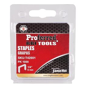 Proferred T42002 Staples, 1.2 mm Thick x 10.6 mm Wide, 5/16" (8 mm) Height