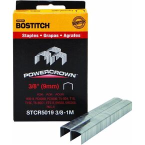 Bostitch PowerCrown 3/8 in. L x 7/16 in. W Steel Wide Crown Staples 18 Ga. 1000 pk