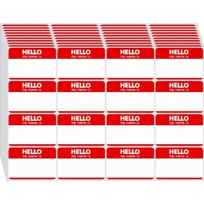 Zacool 480 Pcs Purple Hello My Name is Name Tags, 3" x 2" Custom Paper Labels for School, Office, Party