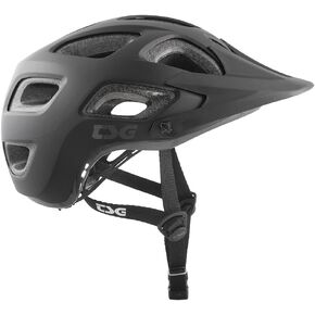 TSG Seek Helmet, Satin Black - Biking, Mountain Bike, MTB, Trail, All Mountain, ABS Hardshell, Impact Protection, Comfortable Air Vents, Micro Dial Adjustment, Removable Visor, Comfortable Padding