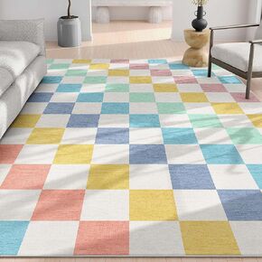 Well Woven Apollo Flatwoven Modern Squares Pink 2' x 5' Runner Rug