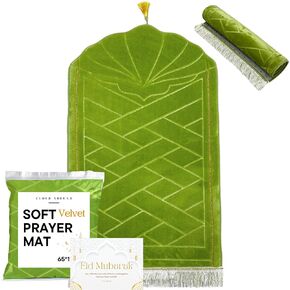 Soft Muslim Prayer Mat for Ramadan Gifts - Prayer Rug with Gentle Surface for Eid Gifts | Lightweight & Portable Blue Mat with Tassel | Special Eid Decorations and Ramadan Decor for Islamic Home