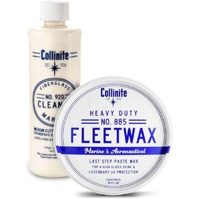 Collinite No. 920 Fiberglass Marine Cleaner & No.885 Fleetwax Paste Combo