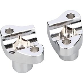 Chrome 1 1/2" Handlebar Risers Bottom Mount Kit For Harley 1" Bar Dyna FXD Softail Fat Boy FXSTC FXST Sportster