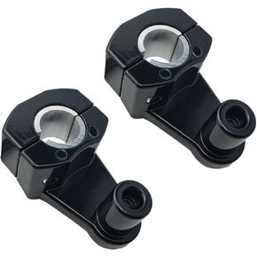2 Inch Pivot Handlebar Risers - Universal Motorcycle Handlebar Rises Aluminum Alloy Handlebar Clamp Riser for 7/8" 22mm and 1-1/8" 28mm (Black - 2 Pack)