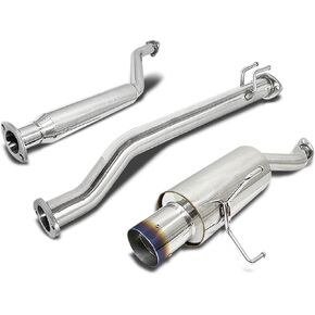 DNA MOTORING CBE-HC02SI-BT Muffler CatBack Exhaust System [Compatible with 02-05 Honda Civic Si/SiR Hatchback EP3]