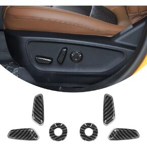 for Bronco Power Seat Switch Button Knob Trim Cover for Ford F150 Bronco Sport Maverick Carbon Fiber Interior Accessories 6pcs