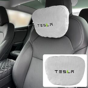 for Tesla Headrest Pillow, Car Neck Pillow Headrest Pillow for Tesla Model Y Model 3 Model X Model S, Suede Car Seat Pillow for Neck Support (1PC, Black)