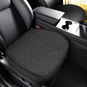 SanQing Car Seat Cover Luxury Linen Rear Seat Covers for Tesla Model Y Car Seat Bottom,Heavy Duty Seat Cushion Protector Without Backrest (Black Rear, Model y)