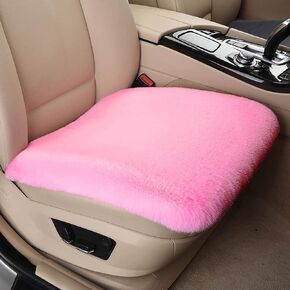 YUNZLAN Fluffy Imitation Rabbit Fur car Front or Rear seat Cushions Winter Warm and Comfortable Thickening car seat Cover car Interior Accessories 1pcs (Back seat, Beige)