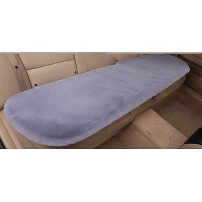 YUNZLAN Fluffy Imitation Rabbit Fur car Front or Rear seat Cushions Winter Warm and Comfortable Thickening car seat Cover car Interior Accessories 1pcs (Back seat, Beige) in Kuwait